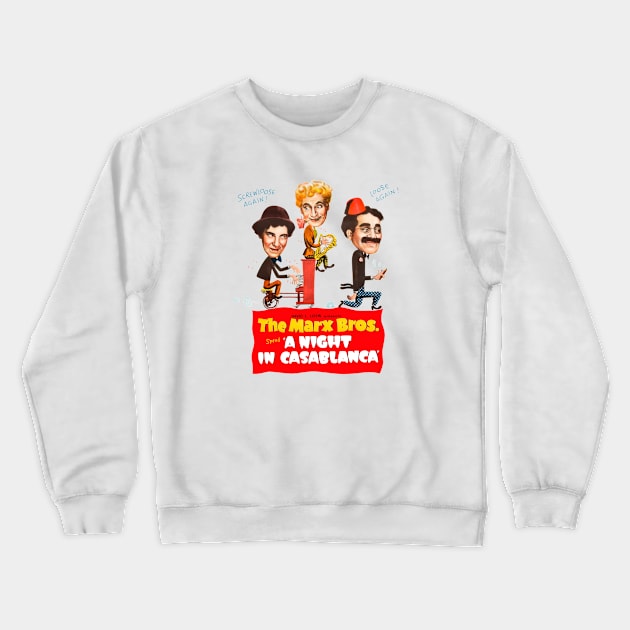Marx Brothers Bros A Night In Casablanca Crewneck Sweatshirt by parashop